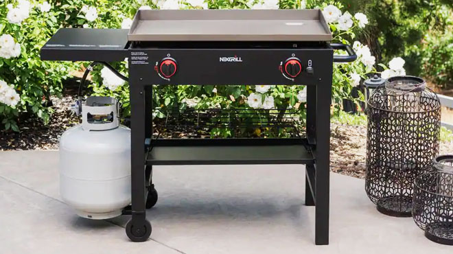 Nextgrill 2 Burner Propane Gas Grill and Grill Top