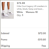 Nike Court Legacy Lift Shoes Order Summary