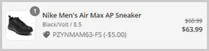 Nike Mens Air Max AP Sneaker Order Summary