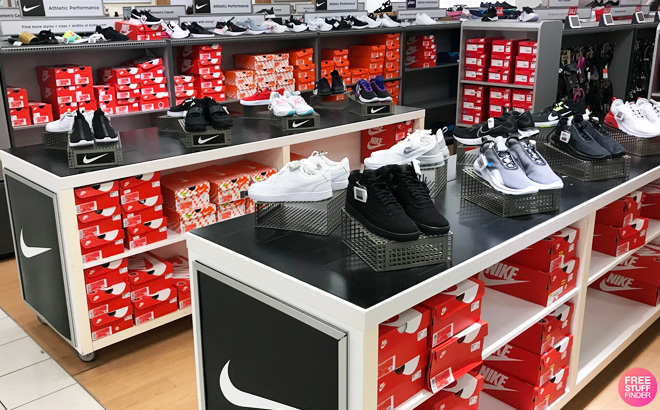 Nike Shoes on Display at a Nike Store