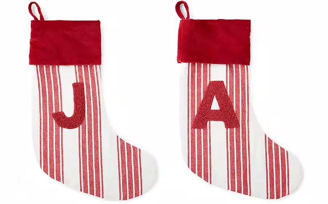 North Pole Trading Co Monogram Christmas Stocking Collection 1