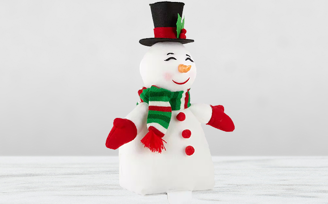 North Pole Trading Co Snowman Plush Christmas Stocking Holder
