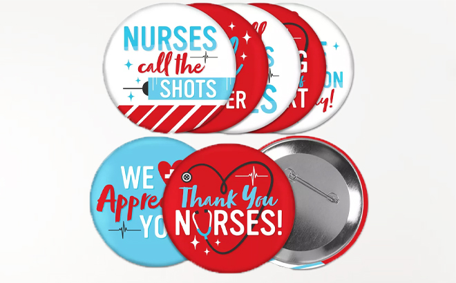 Nurse Appreciation Week 3in Badge 8 Piece Set