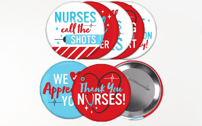 Nurse Appreciation Week 3in Badge 8 Piece Set Nurse Appreciation Week 3in Badge 8 Piece Set