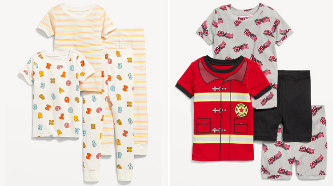 Old Navy Toddler Baby Unisex 4 Piece Snug Fit Pajama Sets