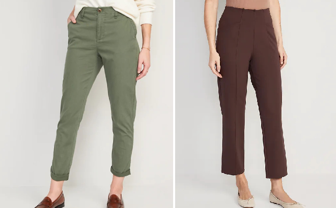 Old Navy Womens Old Navy High Waisted OGC Chino and Ankle Pants