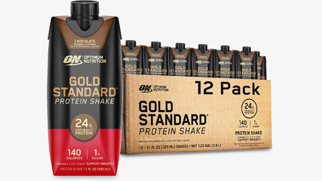 Optimum Nutrition Gold Standard Protein Shake 12 Pack 1