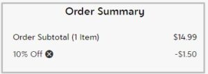 Order Summary for Zulily 1