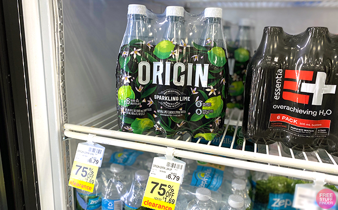 Origin Sparkling Water 6 Pack on Shelf