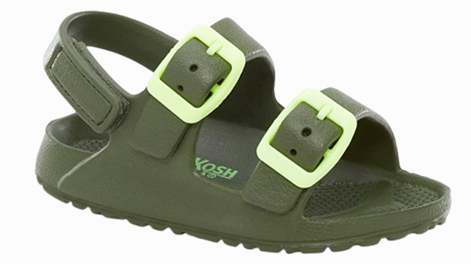 OshKosh Olive Lime Rivar Kids Sandals