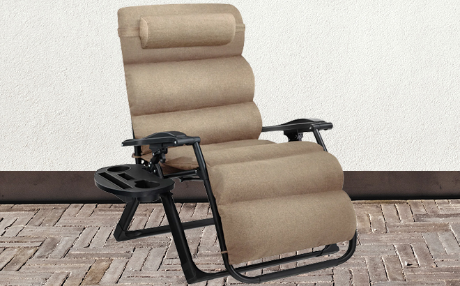 Oversized Zero Gravity Chair Wheat