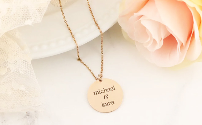 Personalized Disc Pendant Necklace1