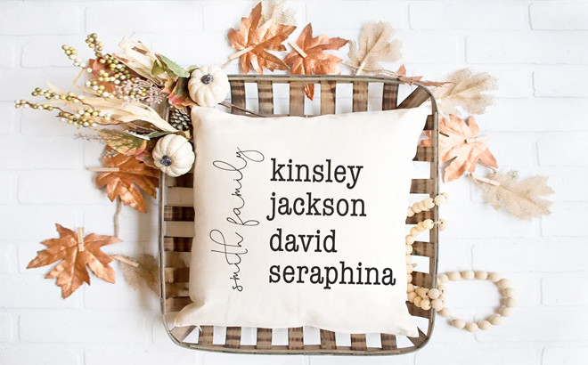 Personalized Family Name Pillow Cover