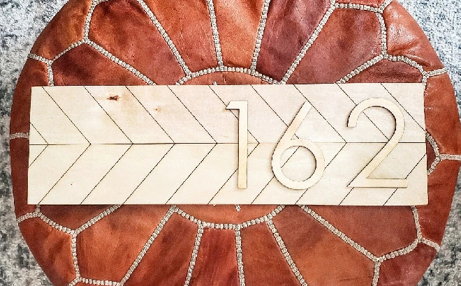 Personalized Herringbone Address Sign Personalized Herringbone Address Sign