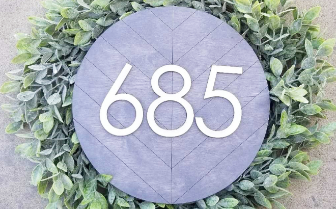 Personalized Herringbone Round Address Signs Personalized Herringbone Round Address Signs