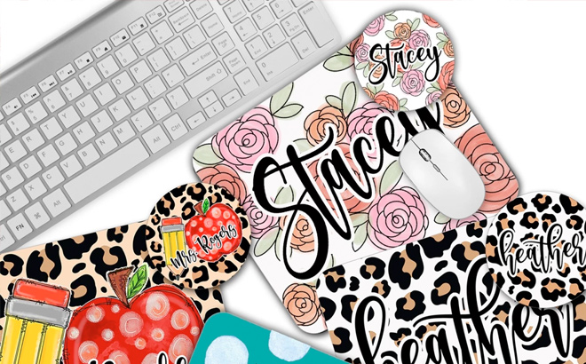 Personalized Mouse Pad Coaster Set