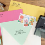 Personalized Self Inking Stamps on a Desk