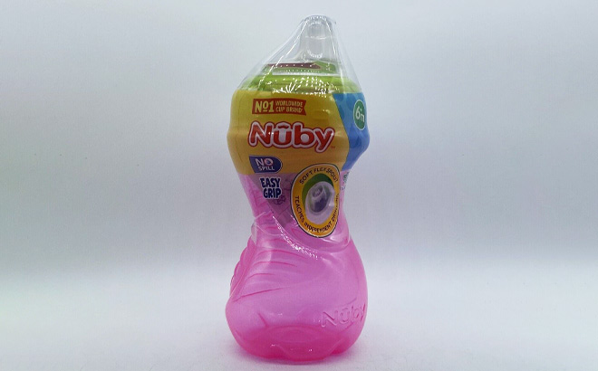Pink Nuby No Spill Sippy Cup