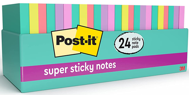 Post it 24 Pack Super Sticky Notes