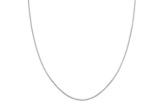 Primrose Sterling Silver Box Chain Necklace