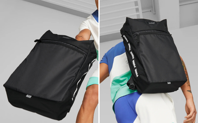 Puma Evo Essentials Box Backpack On a Model