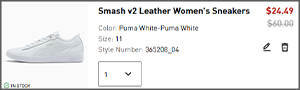 Puma Womens Smash v2 Leather Sneakers Checkout