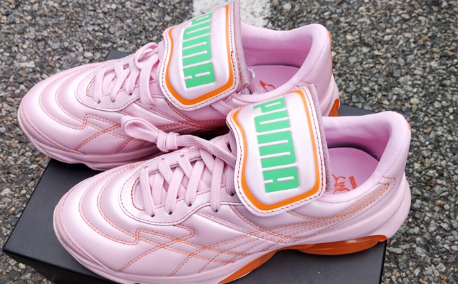 Puma x Dua Lipa Womens Metallic Sneakers in Pink Lady Color
