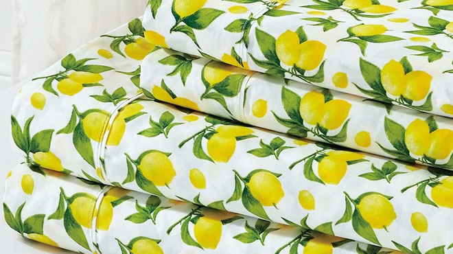 RT Designers 4 Piece Sheet Set in Lemons Print