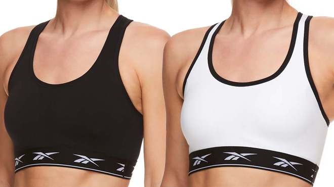 Reebok Sports Bra in Black and White Color Reebok Sports Bra in Black and White Color