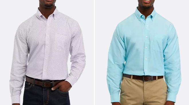 Saddlebred Mens Plaid Button Down Shirt and Oxford Shirt