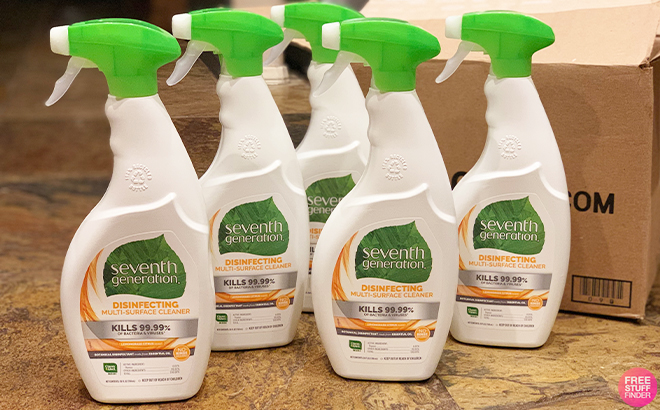 Seventh Generation Disinfecting Sprays On the Floor