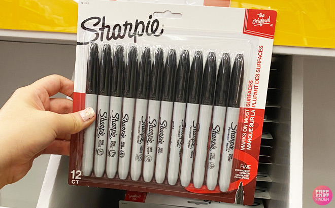 Sharpie Permanent Black Markers 12 Pack