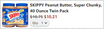 Skippy Peanut Butter Super Chunky Twin Pack