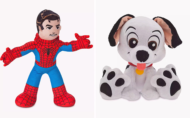 Spider Man plush and Lucky Big Feet Plush Spider Man plush and Lucky Big Feet Plush