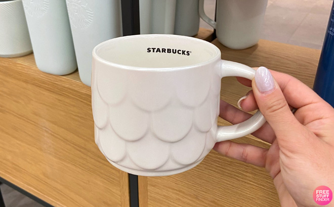 Starbucks White Siren Scales Mug 14 oz