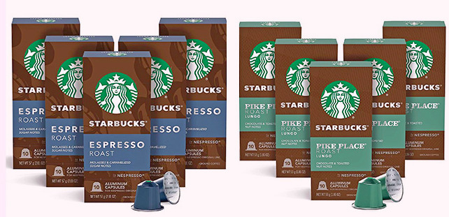 Starbucks by Nespresso Dark Roast Espresso Medium Roast Pike Place Roast Coffee