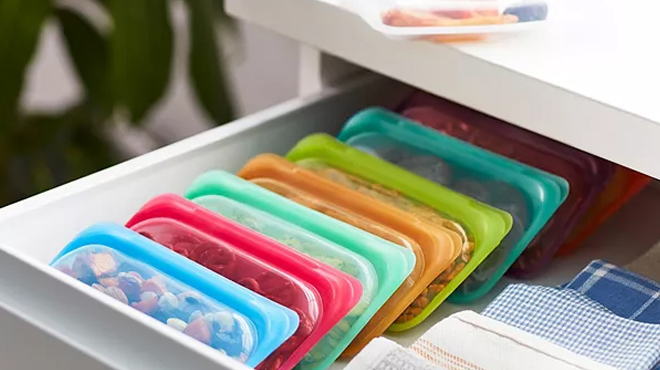 Stasher Reusable Silicone Snack Bags inside the drawer 1