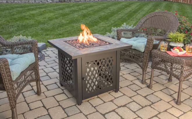 Steel Propane Fire Pit Table