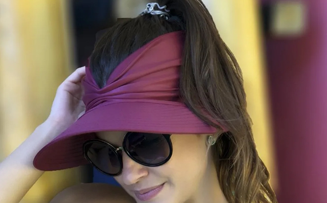 Sun Visor Hats in Maroon Color Sun Visor Hats in Maroon Color