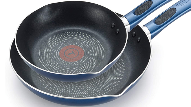 T Fal Frying Pan 2 Piece Set in Blue Color