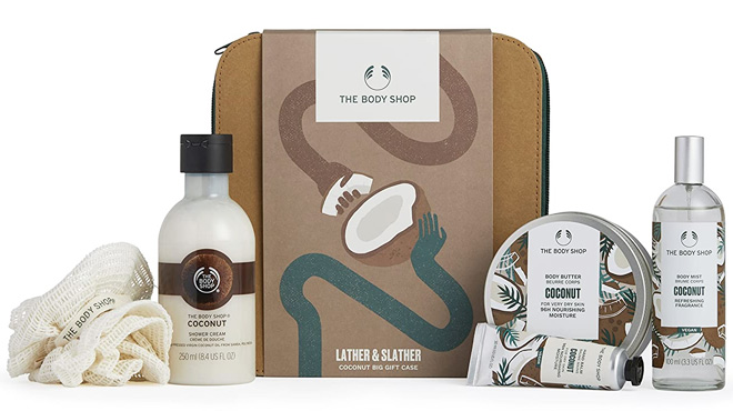 The Body Shop Lather Slather Coconut Body Care Gift Set
