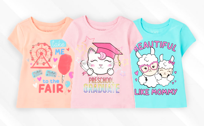 The Childrens Place Baby And Toddler Girls Fair Graphic Tees
