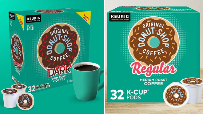 The Original Donut Shop Dark Coffee and Regular 32 Count