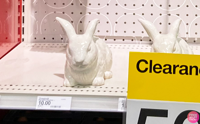 Threshold Decorative Bunny Figurine on a Shelf