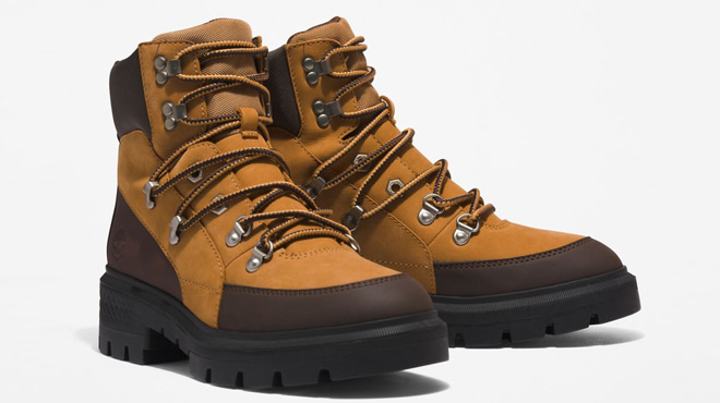 Timberland Wheat and Black Cortina Valley Leather Hiking Boot