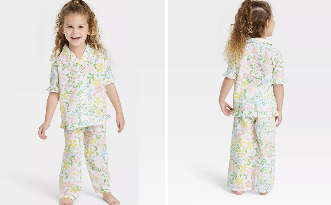 Toddler Mommy Me Matching Family Pajama Set with Toddler Girl