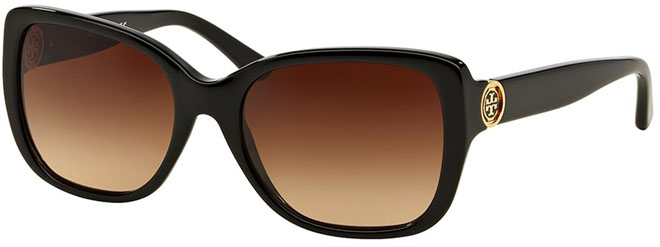 Tory Burch Black Brown Gradient Butterfly Sunglasses