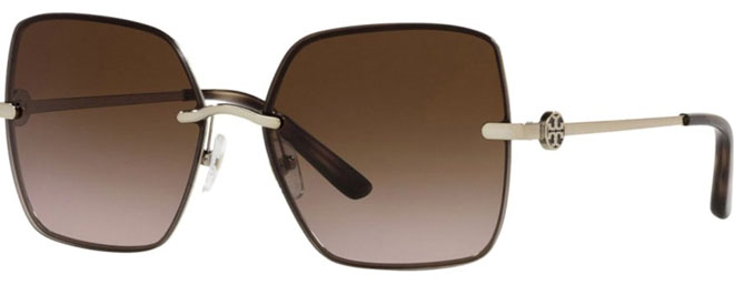 Tory Burch Gold Dark Brown Gradient Butterfly Sunglasses