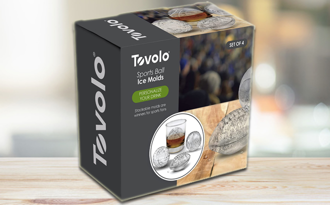 Tovolot Sports Ball Ice Molds 4 pack Box