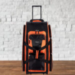 Travelers Club Upright 30 Inch Bright Orange Rolling Duffel Bag